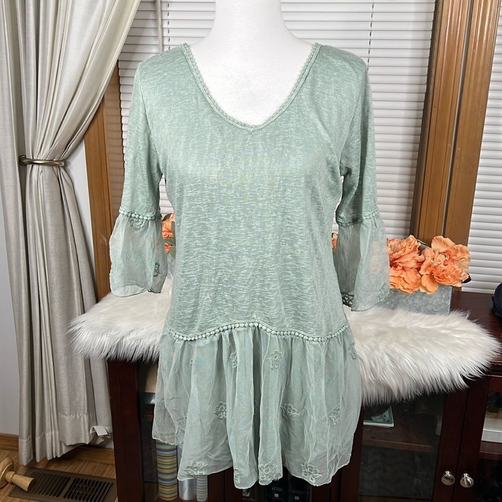 Scandal Italy Romantic Boho Tunic Sz M